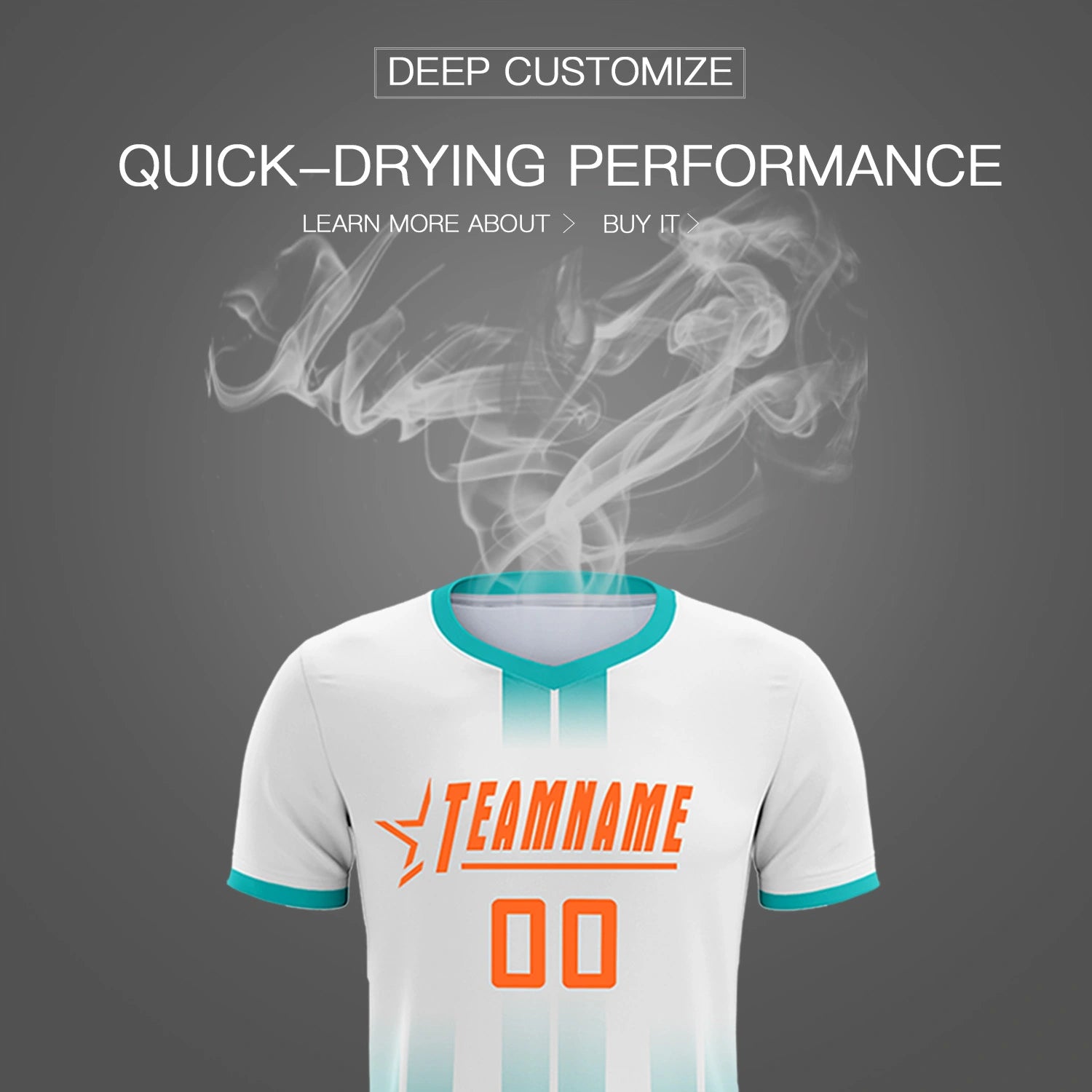 Custom White Bright Blue Vertical Training Uniform Soccer Sets Jersey