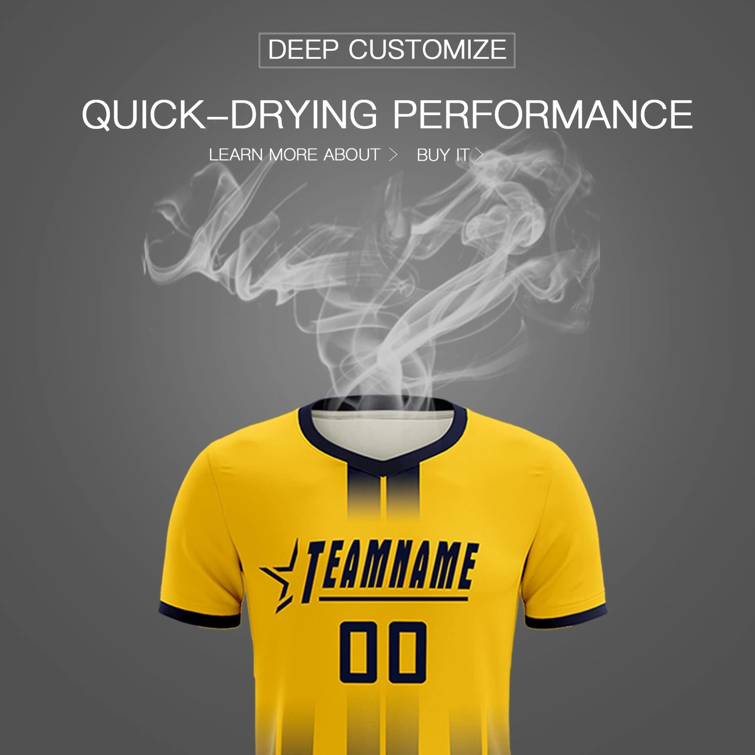 Custom Gold01 Navy Vertical Training Uniform Soccer Sets Jersey