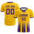 Custom Gold01 Purple Vertical Training Uniform Soccer Sets Jersey