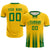 Custom Gold01 Kelly Green Vertical Training Uniform Soccer Sets Jersey