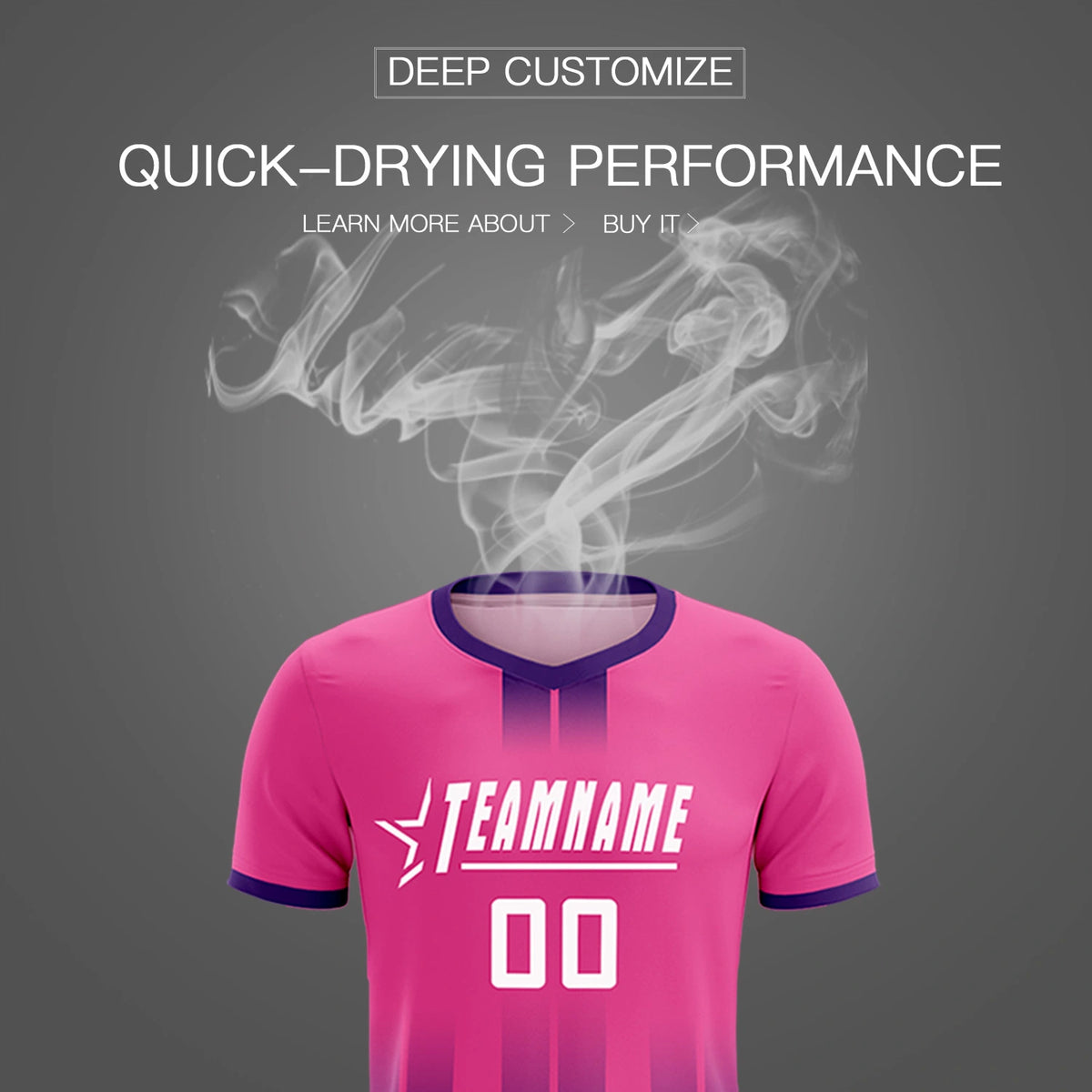 Custom Pink Purple Vertical Training Uniform Soccer Sets Jersey