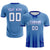 Custom Light Blue Royal Blue Vertical Training Uniform Soccer Sets Jersey