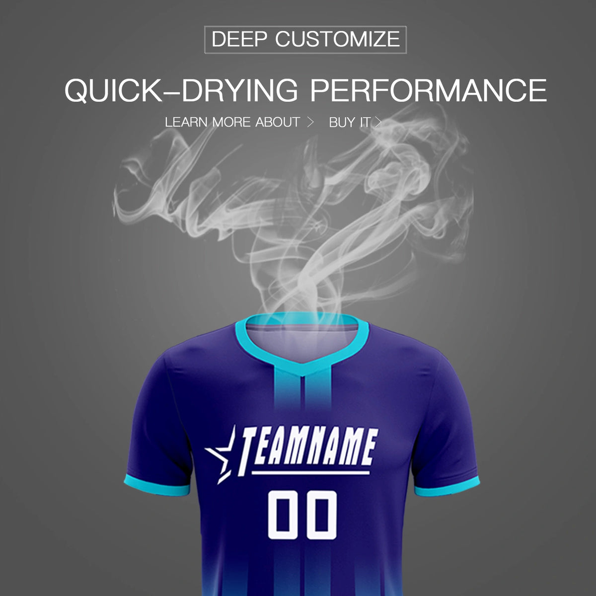 Custom Purple Sky Blue Vertical Training Uniform Soccer Sets Jersey