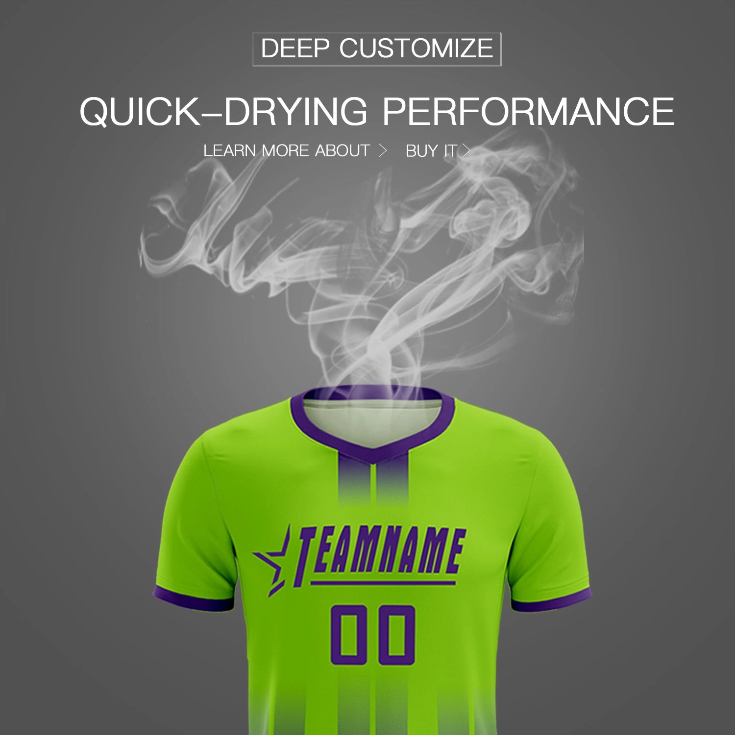 Custom Neon Green Purple Vertical Training Uniform Soccer Sets Jersey