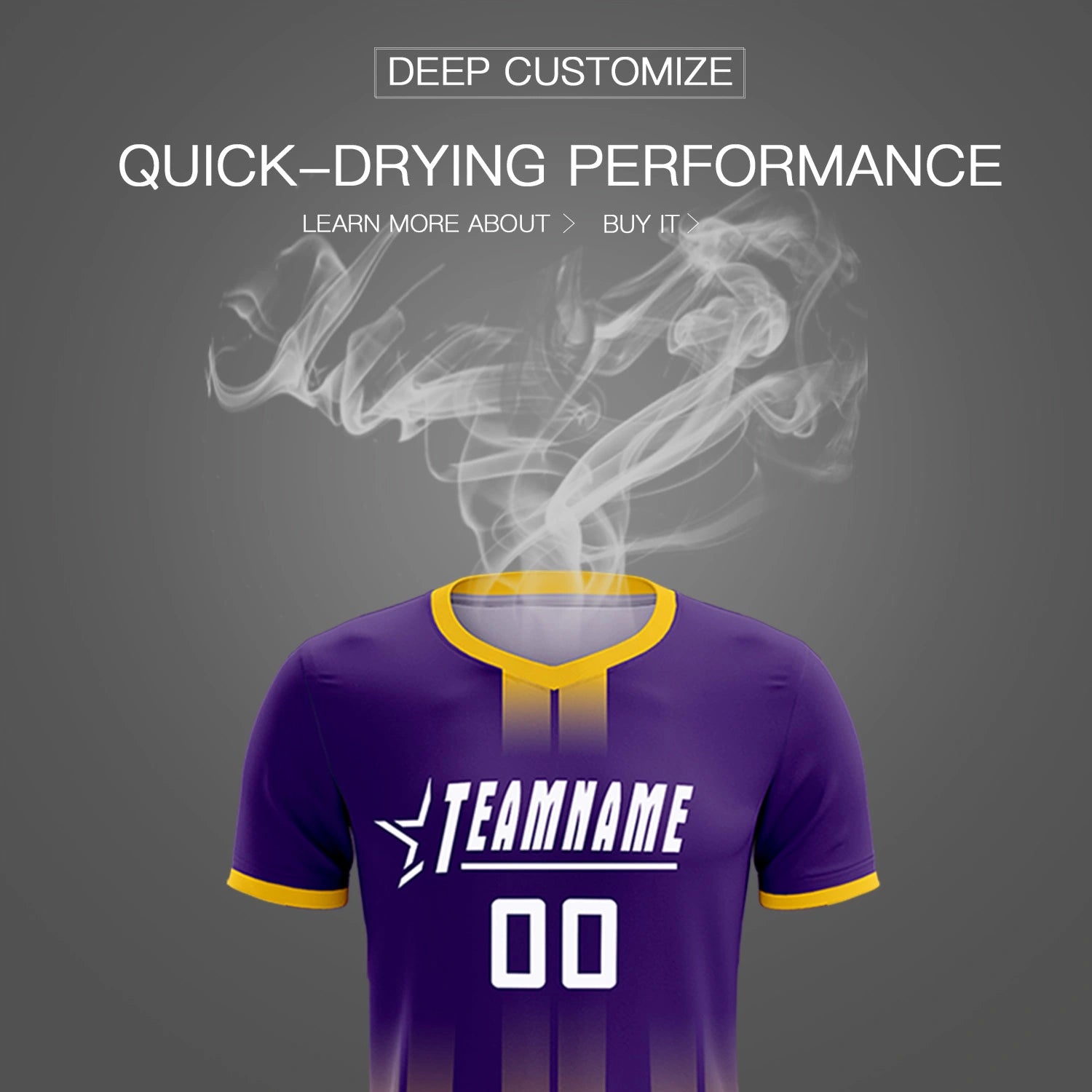 Custom Purple Gold01 Vertical Training Uniform Soccer Sets Jersey