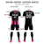 Custom Black Pink Vertical Training Uniform Soccer Sets Jersey