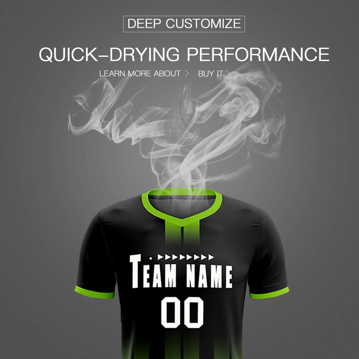 Custom Black Neon Green Vertical Training Uniform Soccer Sets Jersey