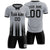 Custom Gray Black Vertical Training Uniform Soccer Sets Jersey