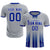 Custom Gray Royal Blue Vertical Training Uniform Soccer Sets Jersey