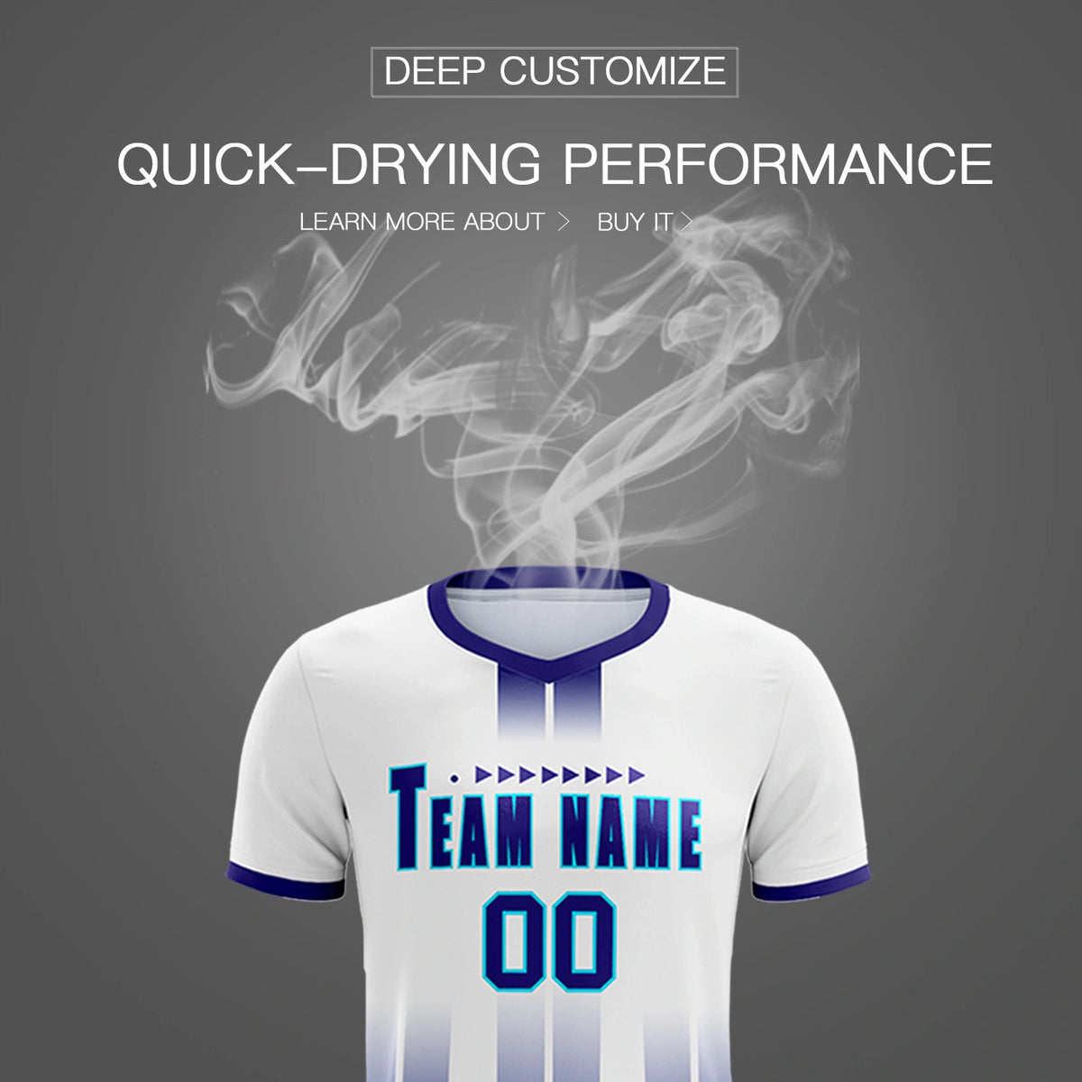 Custom White Purple Vertical Training Uniform Soccer Sets Jersey