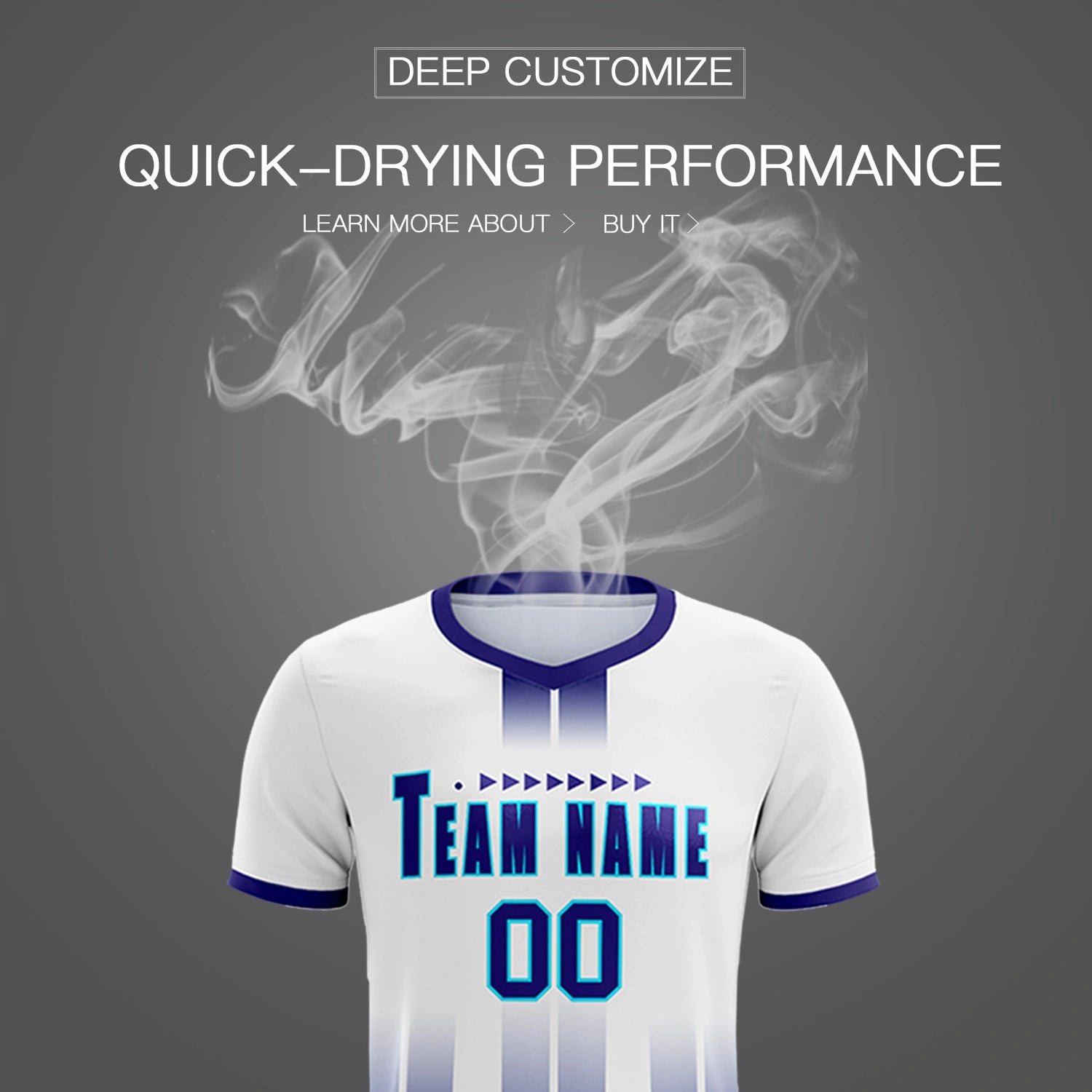 Custom White Purple Vertical Training Uniform Soccer Sets Jersey