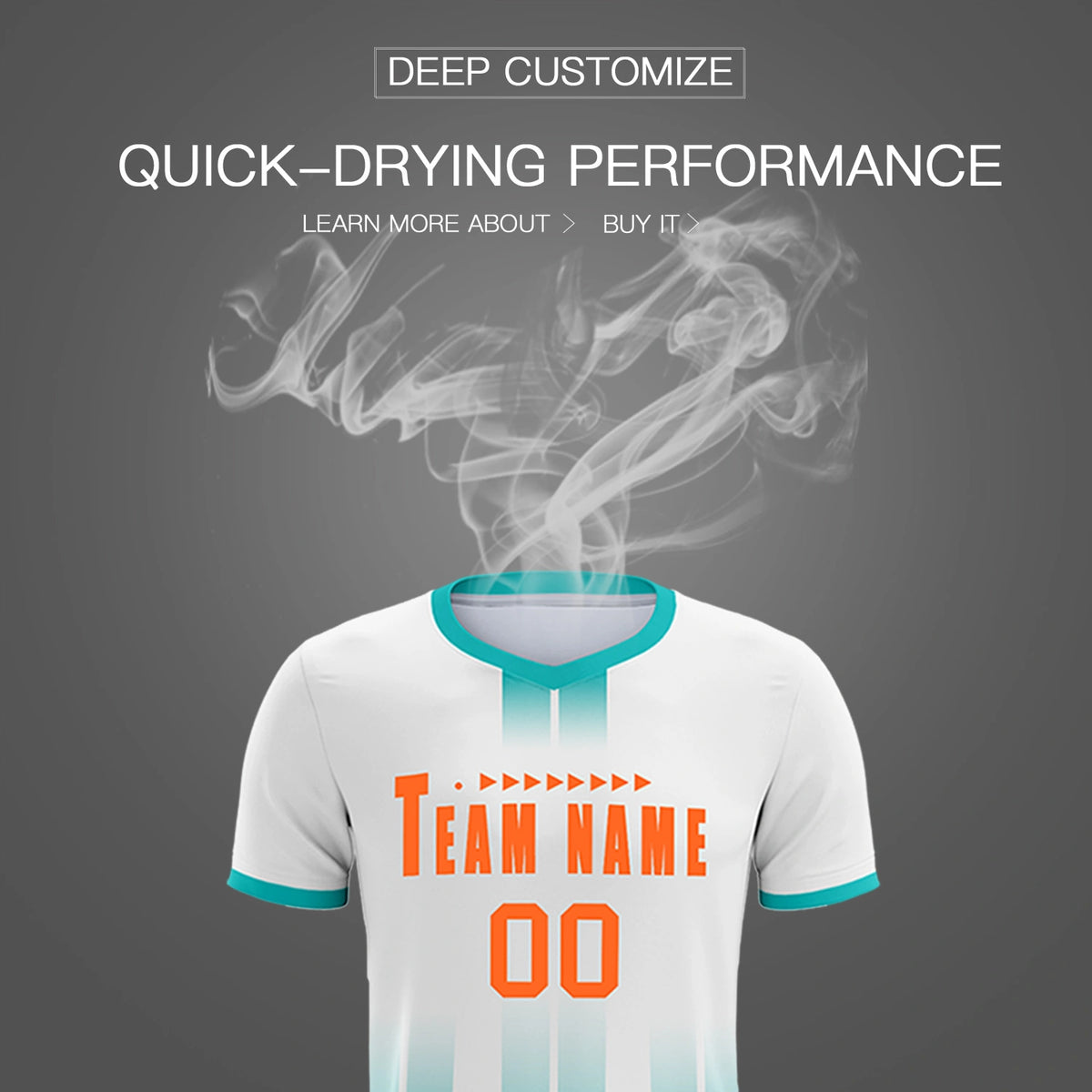 Custom White Bright Blue Vertical Training Uniform Soccer Sets Jersey