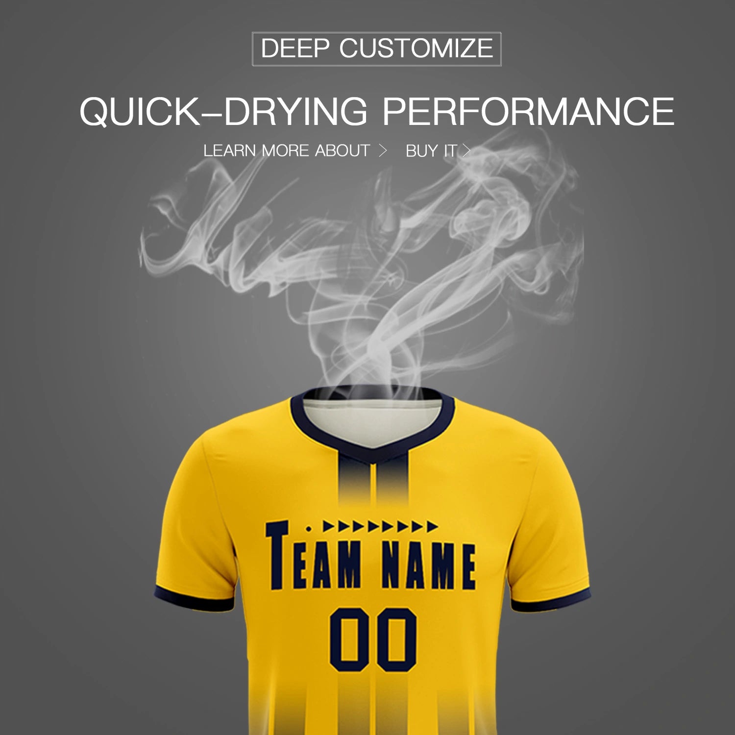 Custom Gold01 Navy Vertical Training Uniform Soccer Sets Jersey