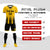 Custom Gold01 Black Vertical Training Uniform Soccer Sets Jersey