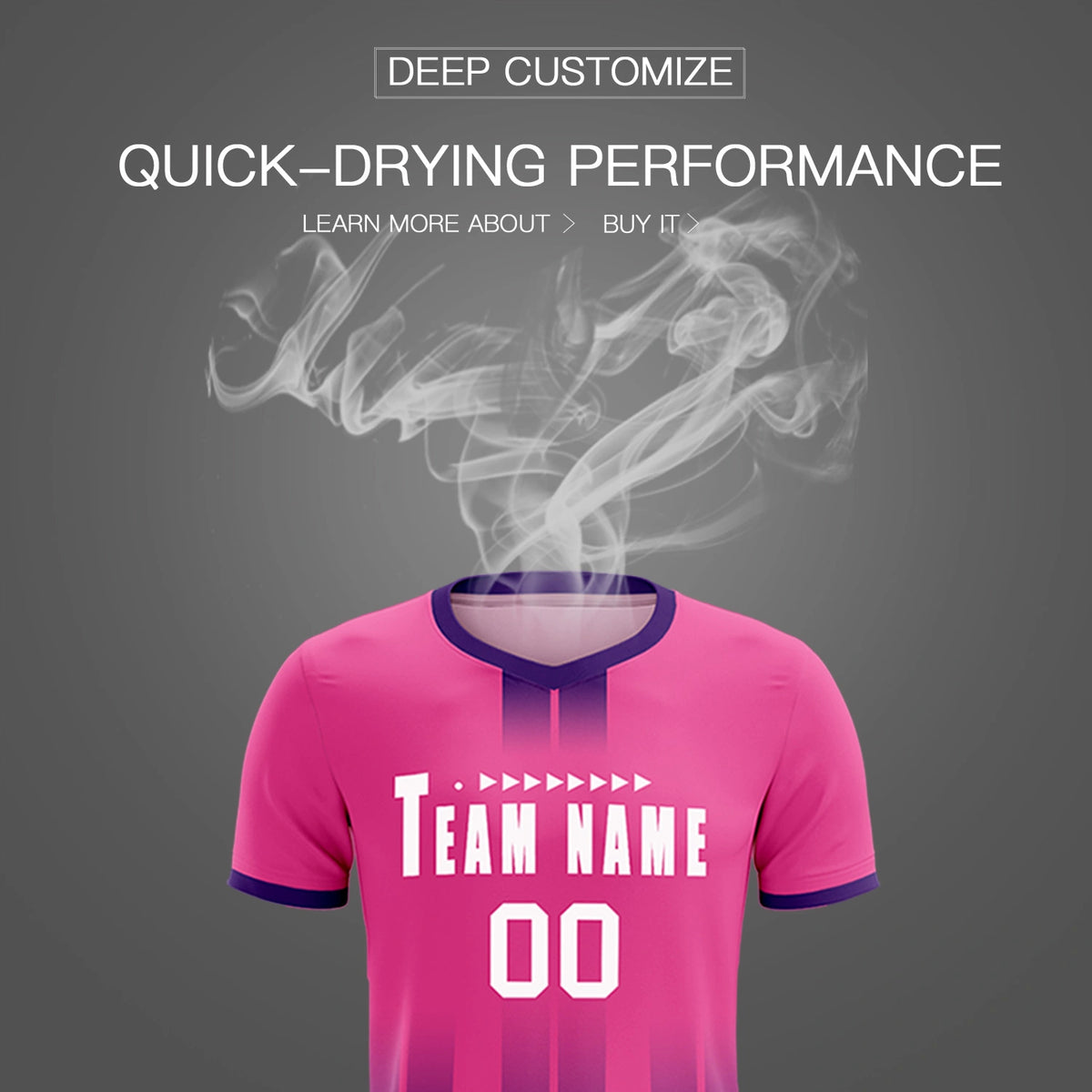 Custom Pink Purple Vertical Training Uniform Soccer Sets Jersey