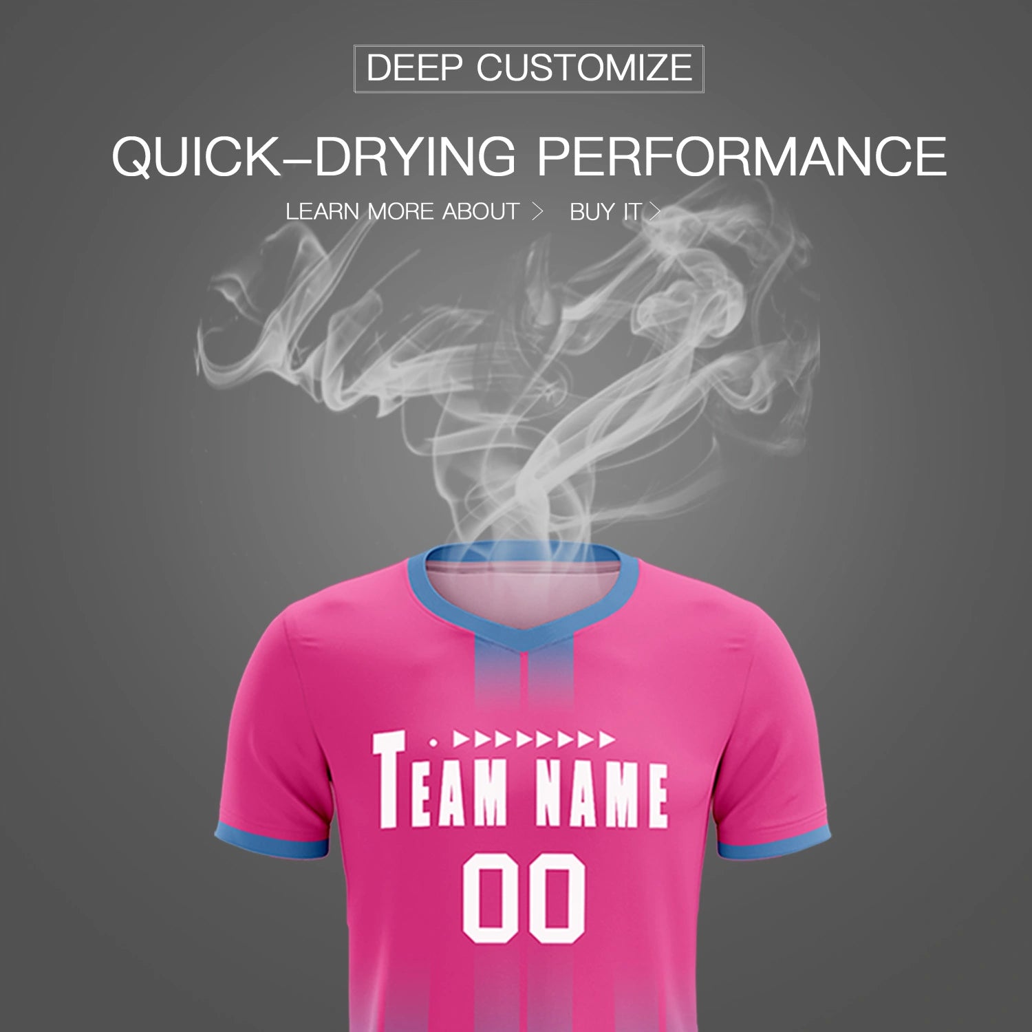 Custom Pink Light Blue Vertical Training Uniform Soccer Sets Jersey