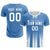 Custom Light Blue White Vertical Training Uniform Soccer Sets Jersey