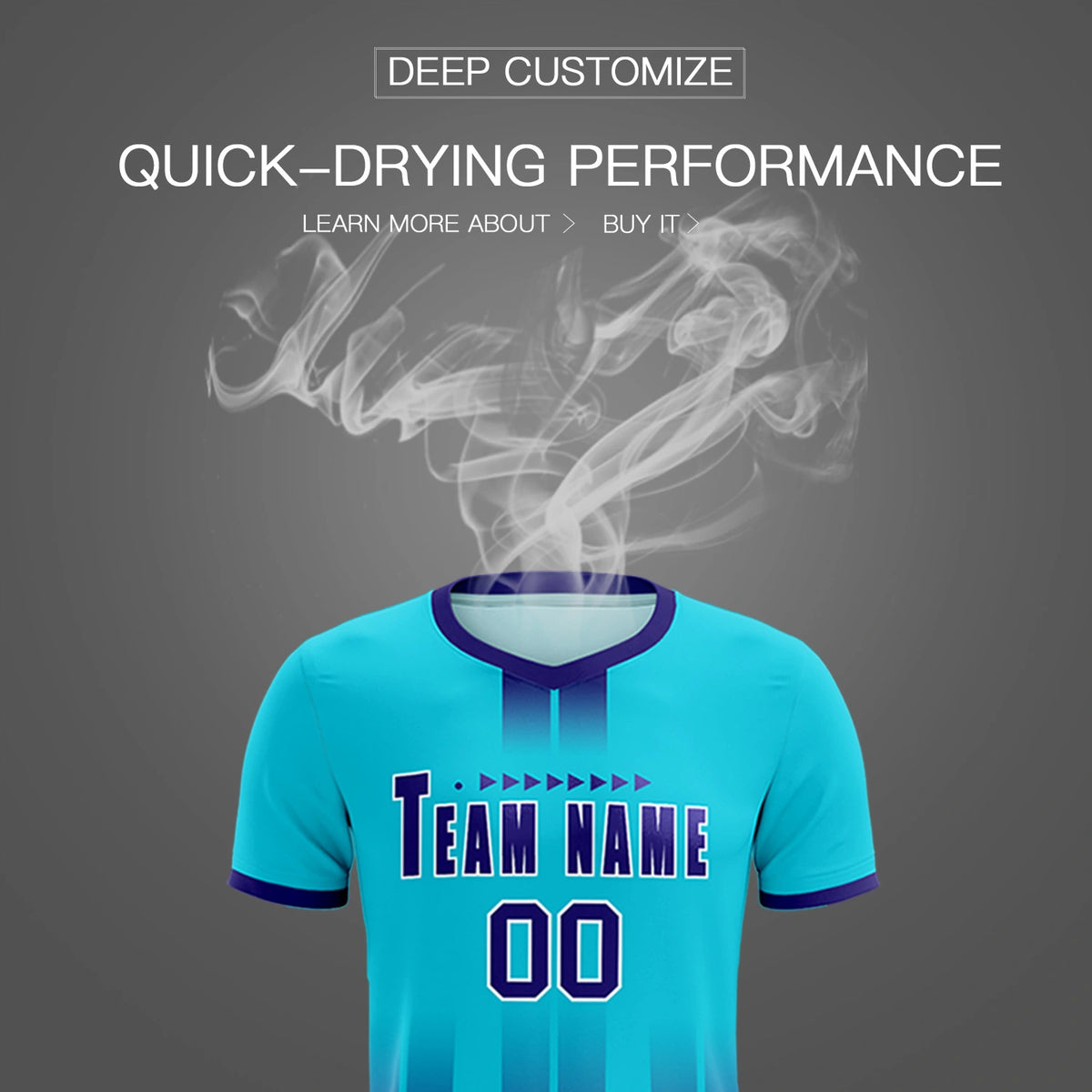 Custom Sky Blue Purple Vertical Training Uniform Soccer Sets Jersey