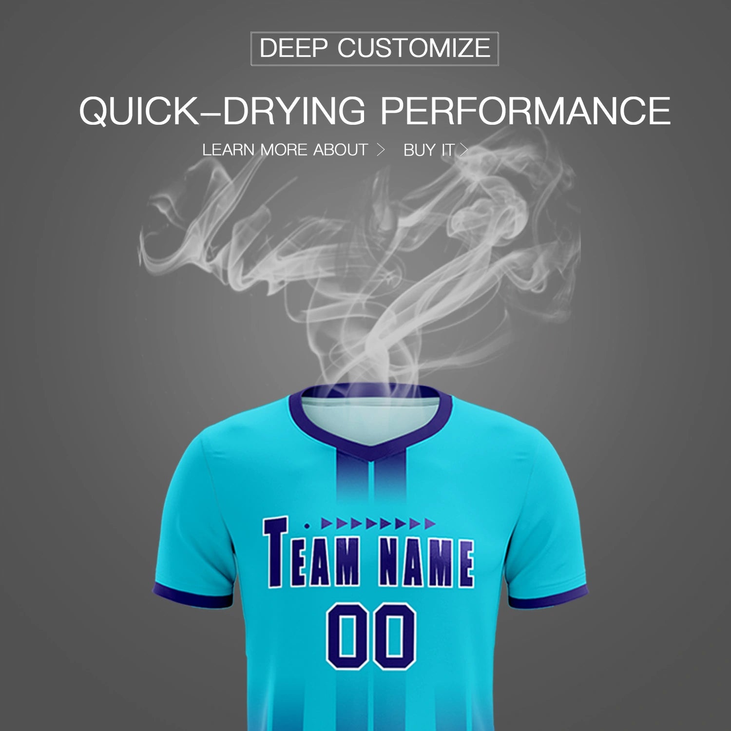 Custom Sky Blue Purple Vertical Training Uniform Soccer Sets Jersey