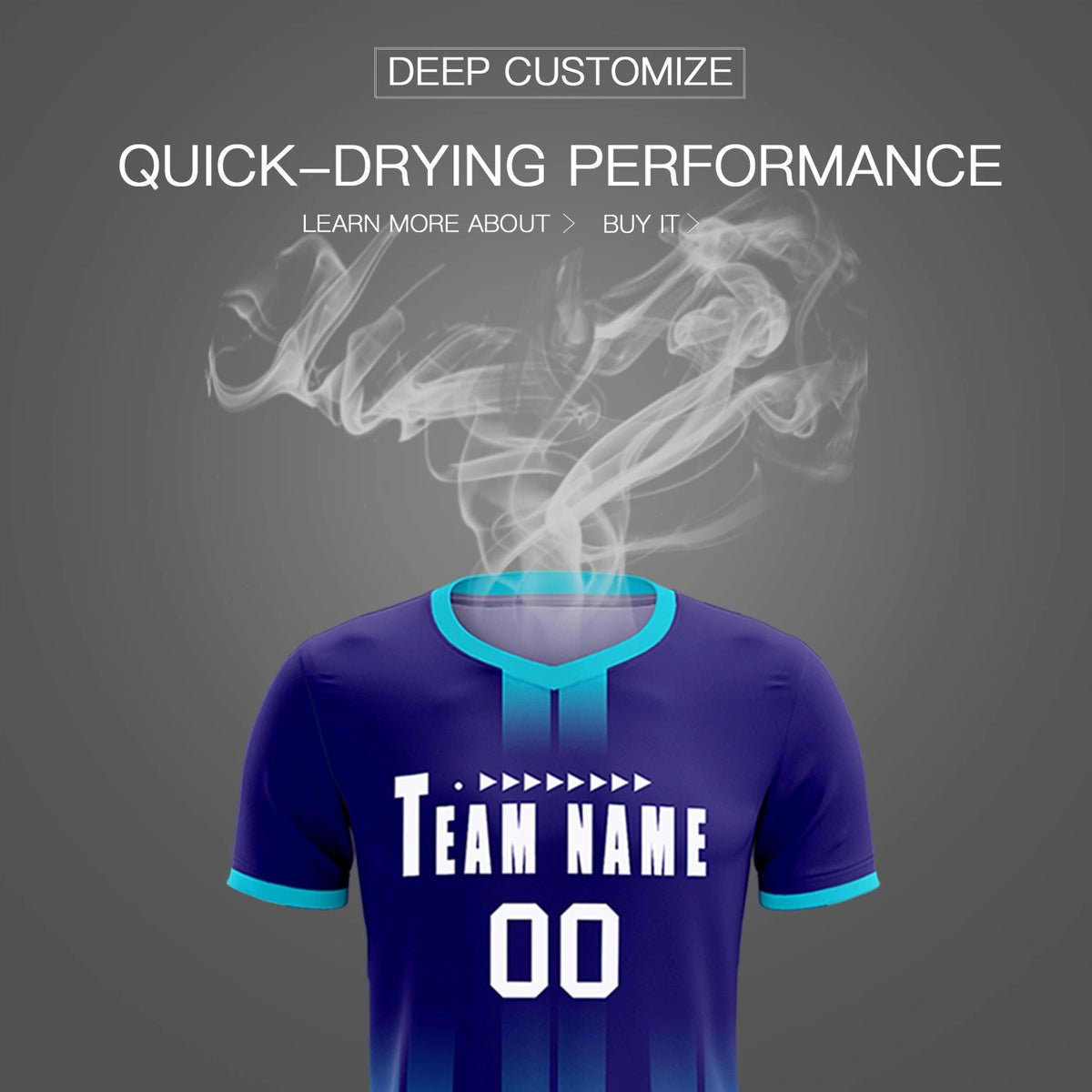 Custom Purple Sky Blue Vertical Training Uniform Soccer Sets Jersey