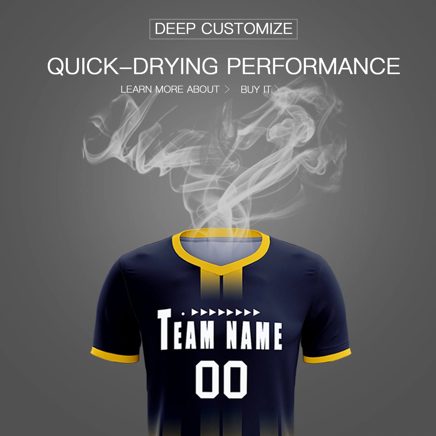 Custom Navy Gold01 Vertical Training Uniform Soccer Sets Jersey