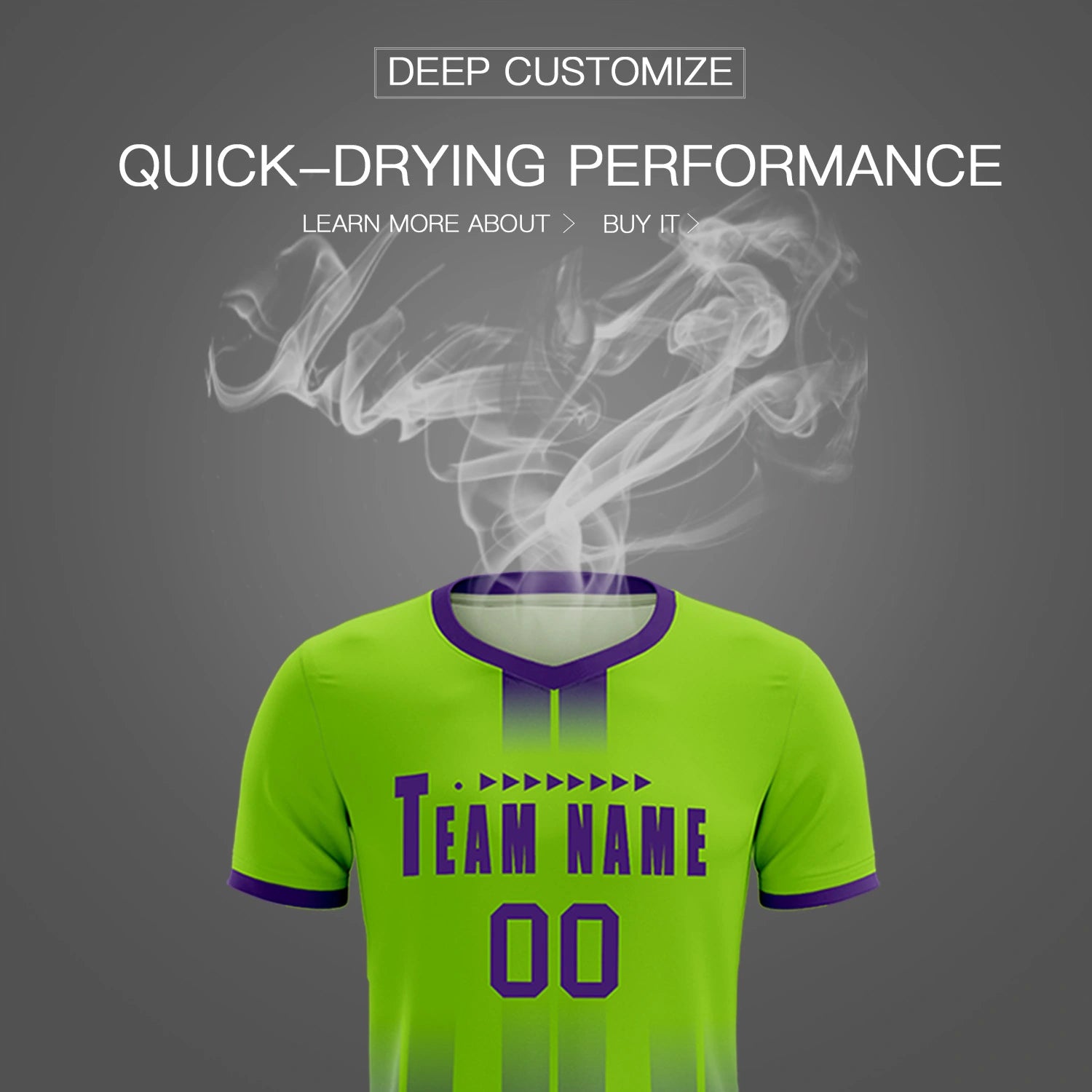 Custom Neon Green Purple Vertical Training Uniform Soccer Sets Jersey