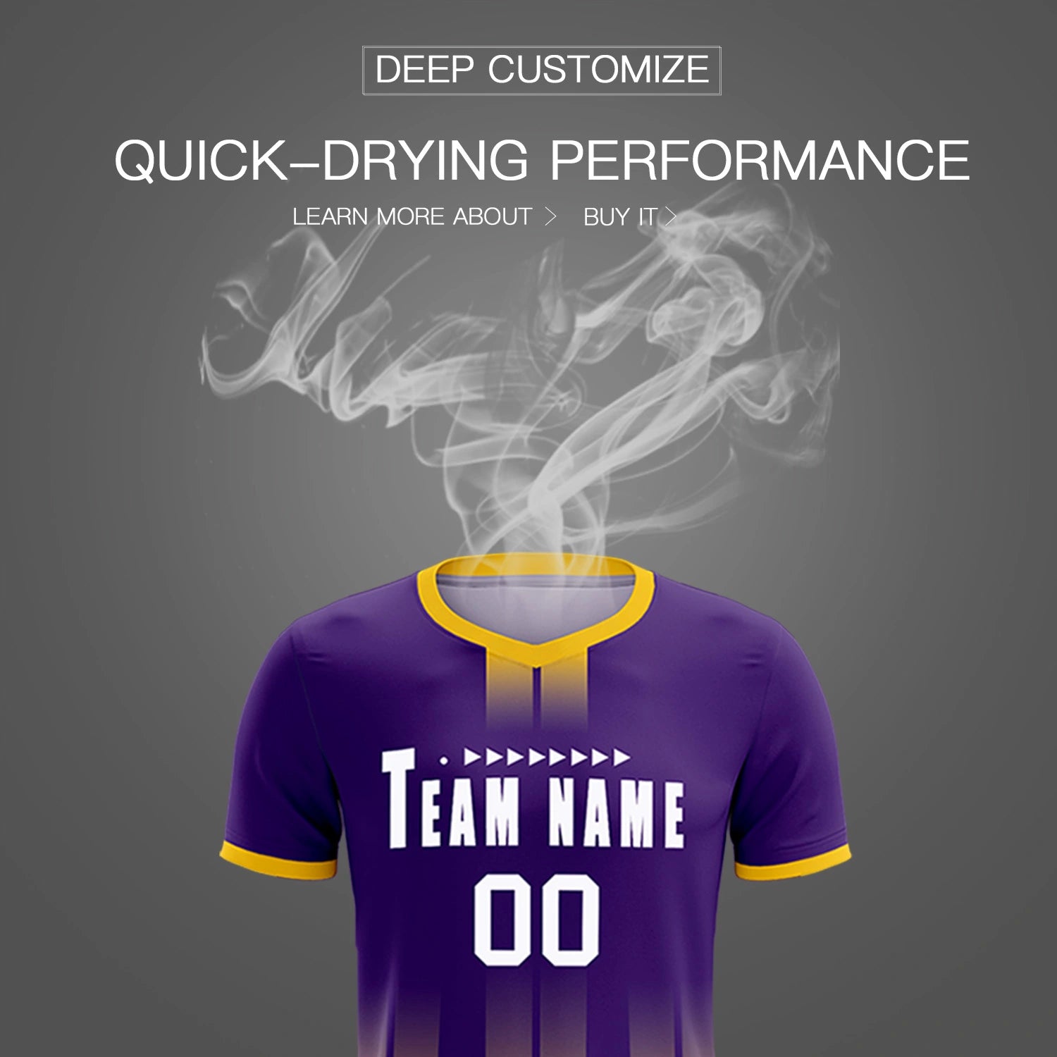 Custom Purple Gold01 Vertical Training Uniform Soccer Sets Jersey