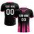 Custom Black Pink Vertical Training Uniform Soccer Sets Jersey