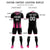 Custom Black Pink Vertical Training Uniform Soccer Sets Jersey