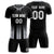 Custom Black Gray Vertical Training Uniform Soccer Sets Jersey