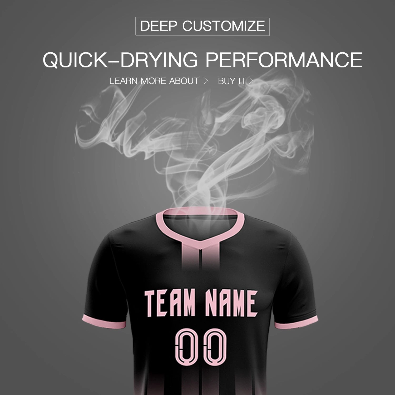 Custom Black Light Pink Vertical Training Uniform Soccer Sets Jersey