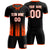 Custom Black Orange Vertical Training Uniform Soccer Sets Jersey