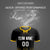 Custom Black Gold01 Vertical Training Uniform Soccer Sets Jersey