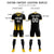 Custom Black Gold01 Vertical Training Uniform Soccer Sets Jersey