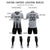 Custom Gray Black Vertical Training Uniform Soccer Sets Jersey