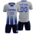 Custom Gray Royal Blue Vertical Training Uniform Soccer Sets Jersey