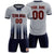 Custom Gray Navy Vertical Training Uniform Soccer Sets Jersey