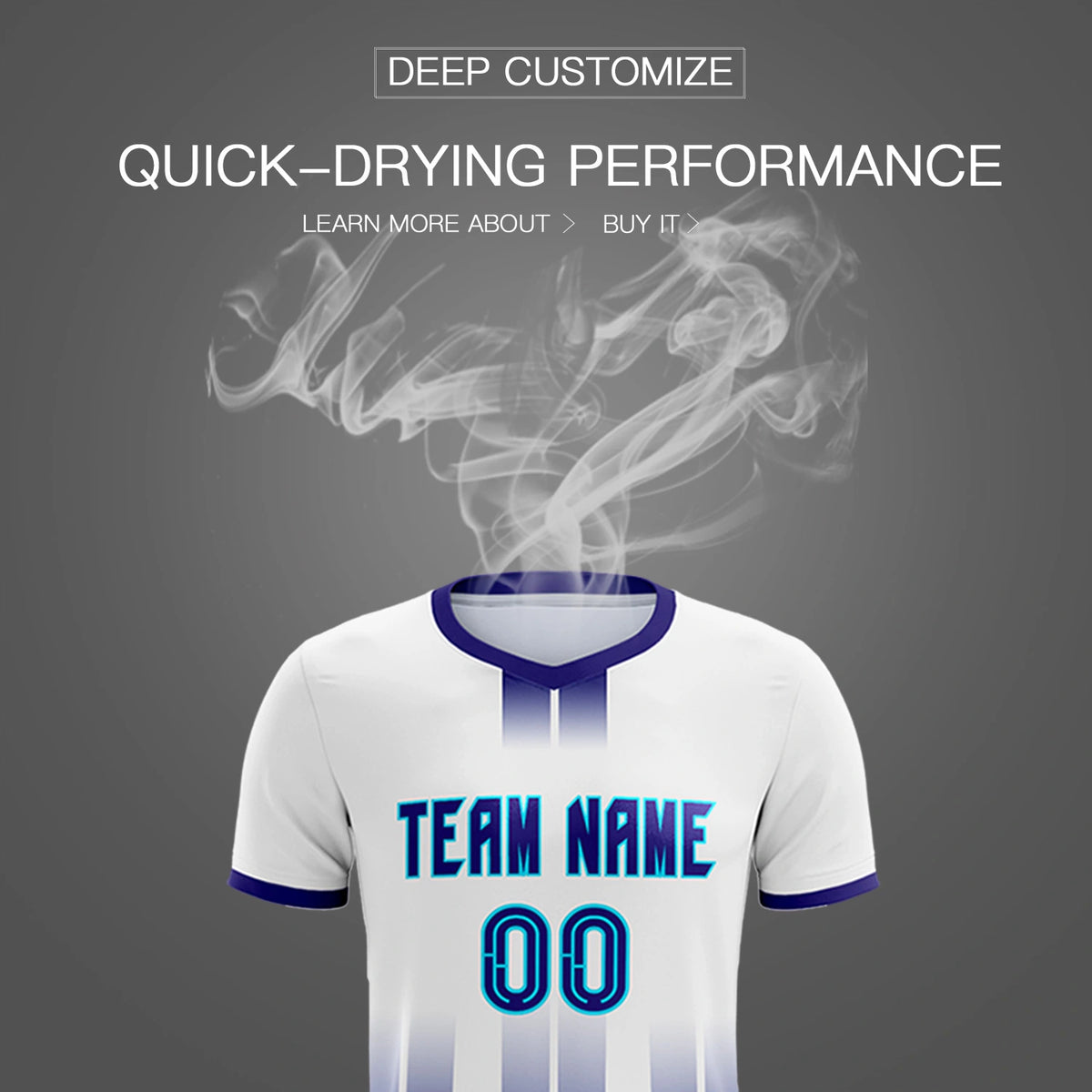 Custom White Purple Vertical Training Uniform Soccer Sets Jersey