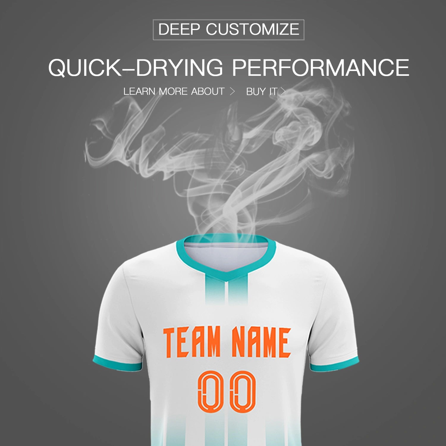 Custom White Bright Blue Vertical Training Uniform Soccer Sets Jersey
