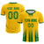 Custom Gold01 Kelly Green Vertical Training Uniform Soccer Sets Jersey