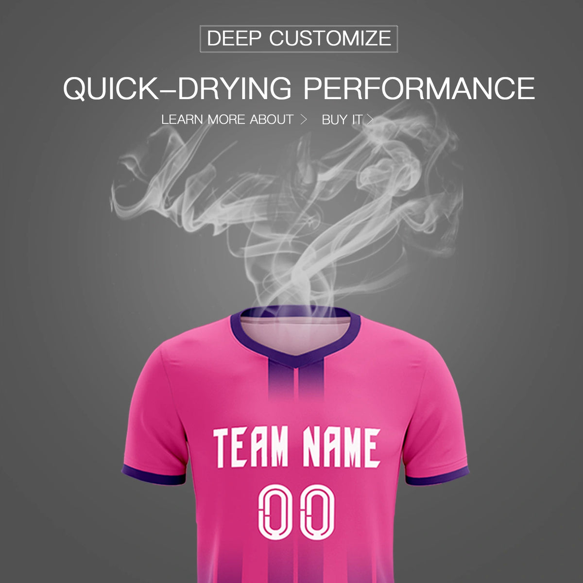 Custom Pink Purple Vertical Training Uniform Soccer Sets Jersey