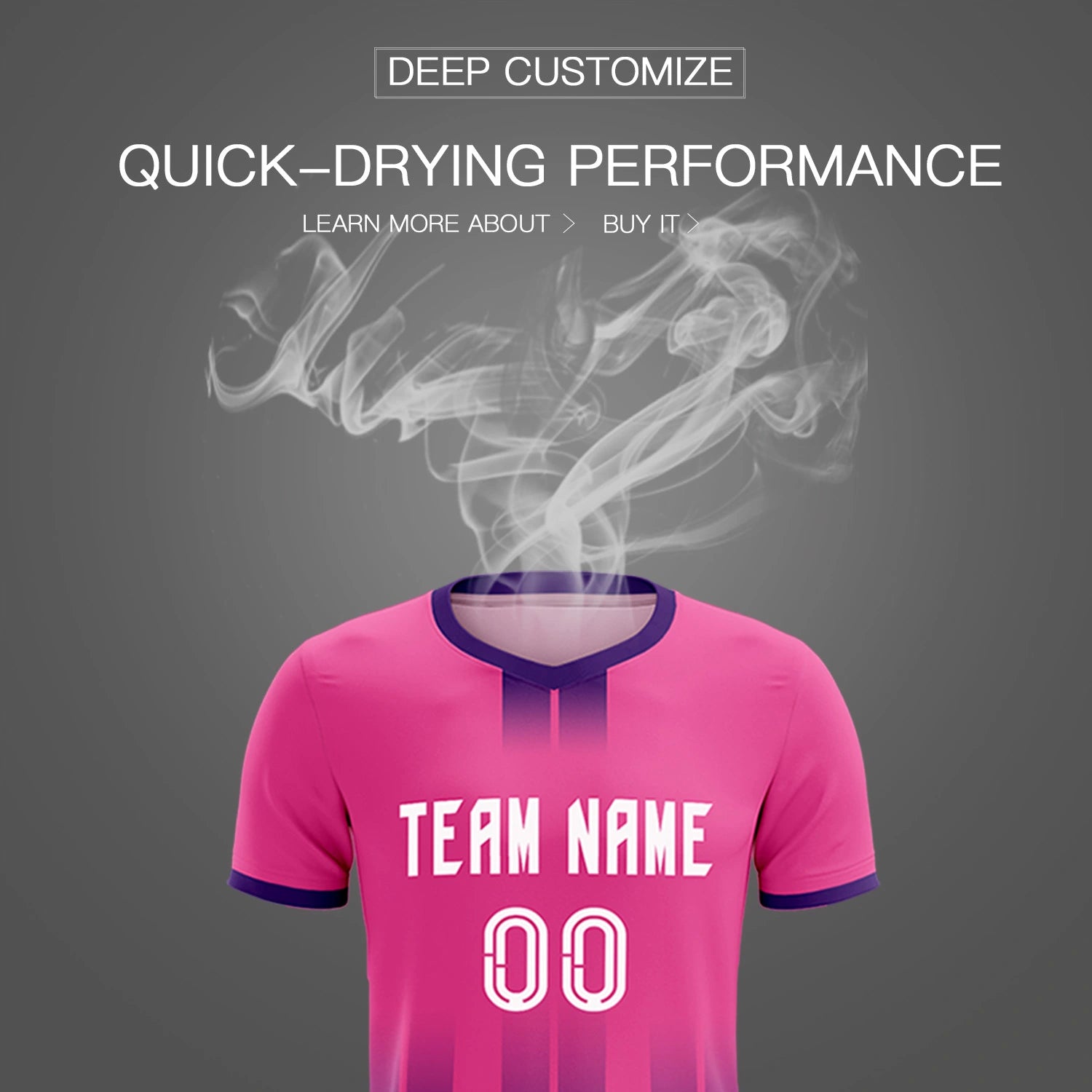 Custom Pink Purple Vertical Training Uniform Soccer Sets Jersey