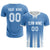 Custom Light Blue White Vertical Training Uniform Soccer Sets Jersey