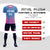 Custom Light Blue Pink Vertical Training Uniform Soccer Sets Jersey