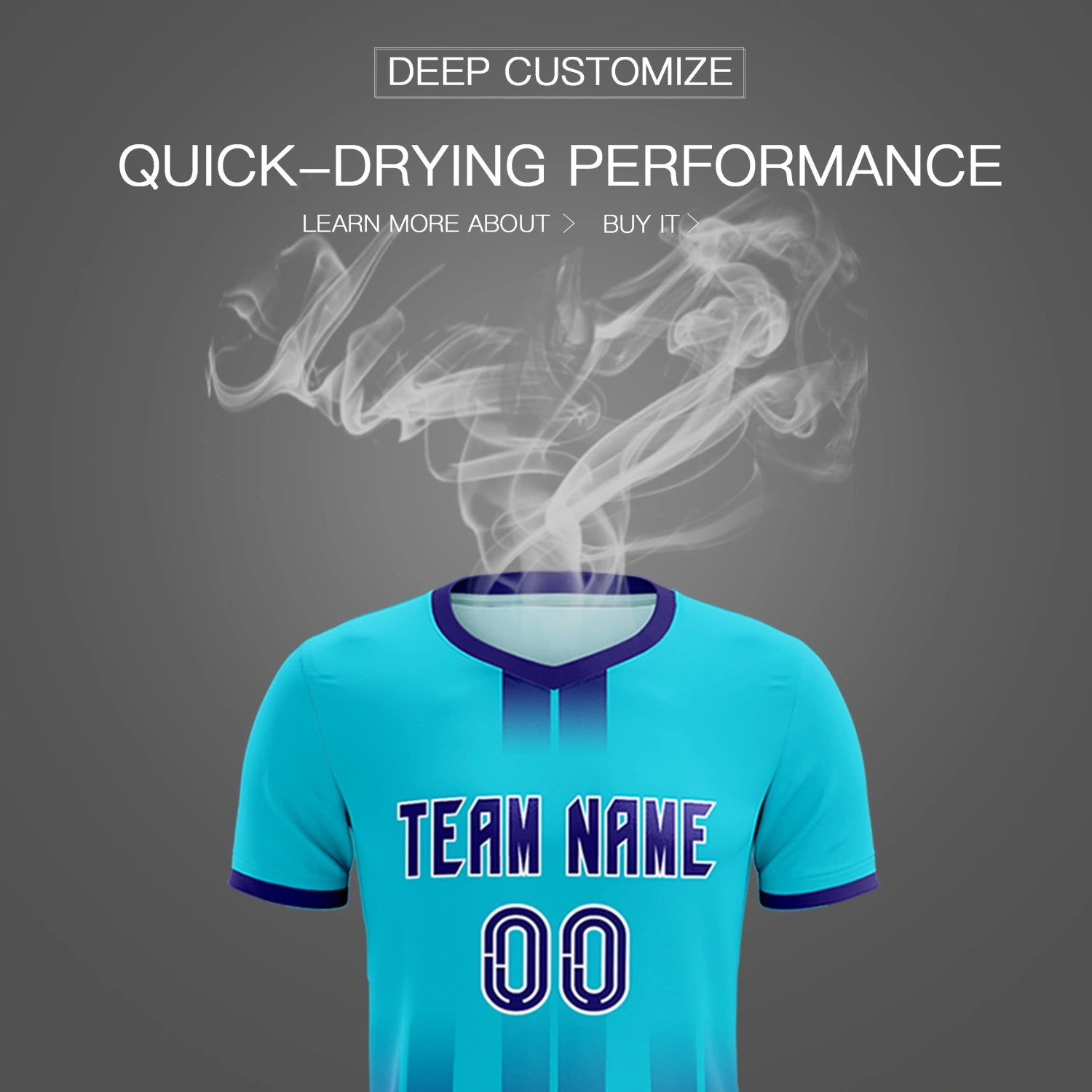 Custom Sky Blue Purple Vertical Training Uniform Soccer Sets Jersey