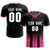 Custom Black Pink Vertical Training Uniform Soccer Sets Jersey