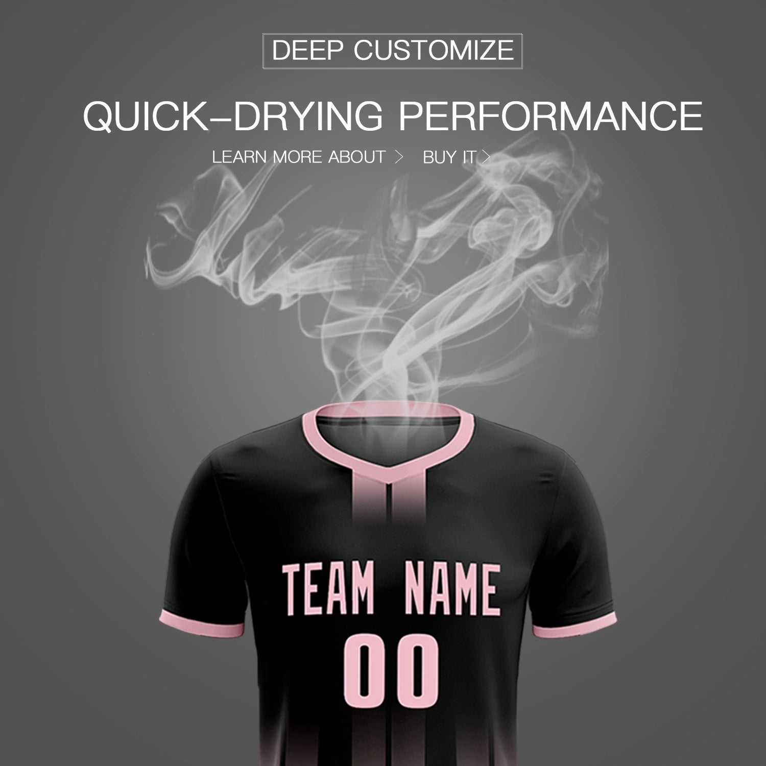 Custom Black Light Pink Vertical Training Uniform Soccer Sets Jersey