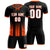 Custom Black Orange Vertical Training Uniform Soccer Sets Jersey