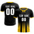 Custom Black Gold01 Vertical Training Uniform Soccer Sets Jersey