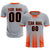 Custom Gray Orange Vertical Training Uniform Soccer Sets Jersey